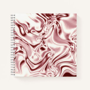 Roze zijde swirl patroon print Notitieboek Journal