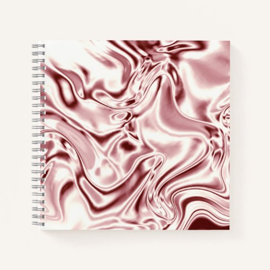 Roze zijde swirl patroon print Notitieboek Journal (Voorkant)