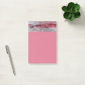 Roze Zilver Abstract Personaliseren Post it Notes  (Kantoor)