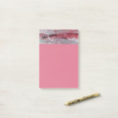 Roze Zilver Abstract Personaliseren Post it Notes  (Op bureau)