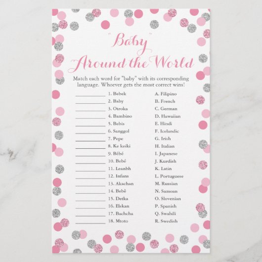 Roze zilver-Baby over het World Translation Game (Voorkant)