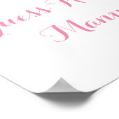 Roze zilver-Baby shower, raad eens hoeveel spelsig Poster (Hoek)