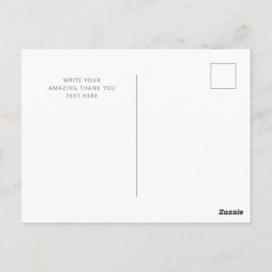 Roze Zilver Dank u Elegant Universeel Briefkaart (Achterkant)