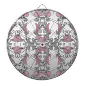 Roze Zilver Decoratief Dartbord (Voorkant)