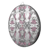 Roze Zilver Decoratief Dartbord (Voorkant Rechts)
