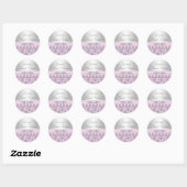 Roze & Zilver Diamond Sweet 16 Sticker (Vel)