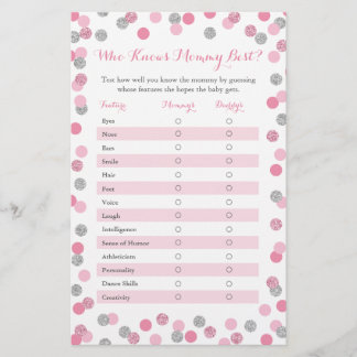 Roze zilver die het beste Baby shower van mama ken