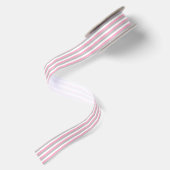 Roze, zilver en witte strepen satijnen lint (Achterkant)