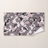Roze zilver en zwarte schoonheidsspill Glam Gloss Bad Handdoek (Handdoek)