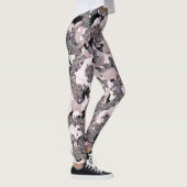 Roze zilver en zwarte schoonheidsspill Glam Gloss Leggings (Rechts)