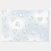 Roze zilver Faux Diamond Metallic  Inpakpapier Vel (Voorkant 3)