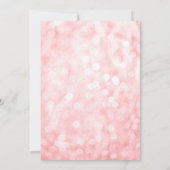 Roze zilver Faux Glitter Lights Baby shower Kaart (Achterkant)