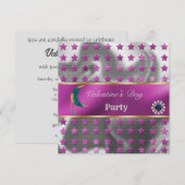 Roze Zilver Folie Goud Glitter Blauwe Maan Valenti Kaart (Voorkant / Achterkant)