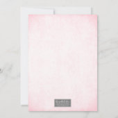 Roze & Zilver Glitter Engagement Party Kaart (Achterkant)