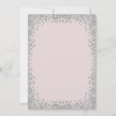 Roze zilver Glitter Sweet Sixteen 16 verjaardag Kaart (Achterkant)