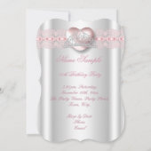  roze zilver Heart Diamond Tiara Elke partij Kaart (Achterkant)