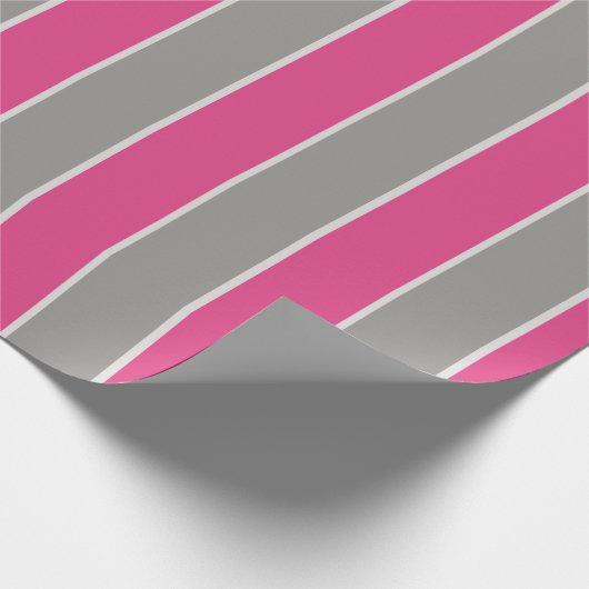 Roze & Zilver Inpakpapier (Hoek)