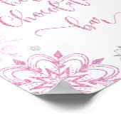 Roze zilver Opwarmen bij de warme chocoladereep Poster (Hoek)