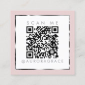 Roze & Zilver Professioneel Prestige Vierkante Visitekaartje (Achterkant)