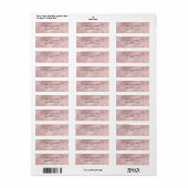 Roze & Zilver Satijn Glans Glam Chic Feest Etiket (Full Sheet)