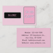 Roze Zilver Schoonheid Huidverzorging Visitekaartje (Voorkant / Achterkant)