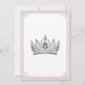 Roze Zilver Sneaker Bal Verjaardagsfeestje  Kaart (Achterkant)