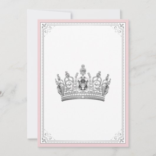 Roze Zilver Sneaker Bal Verjaardagsfeestje  Kaart (Achterkant)