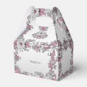 Roze Zilver Wit Bloemen Favoriet Doos Bedankdoosjes (Achterkant)
