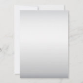 Roze Zilver Wit Bloemen Repetitie Diner Kaart (Achterkant)