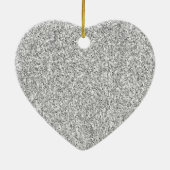 Roze zilver Zebra Glitter Keramisch Ornament (Achterkant)