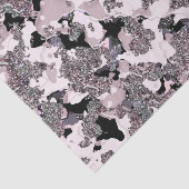 Roze Zilver & Zwarte Schoonheid Glamour Gloss Meis Tissuepapier (Detail)