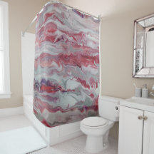 Roze & Zilveren Abstracte Douchegordijn