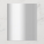 Roze zilveren bloemen budget bruiloft uitnodiging (Achterkant)