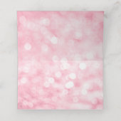 Roze Zilveren Faux Glitter Lights Gevouwen Plaatskaartje (Binnenkant ongevouwen)