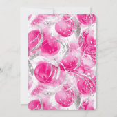 Roze zilveren Glam Circles Verjaardag Kaart (Achterkant)