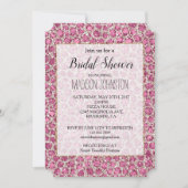 roze zilveren glitter luipaard kaart (Voorkant)