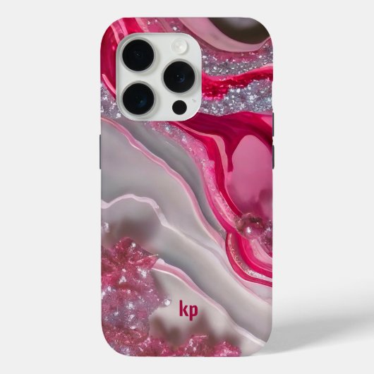 Roze zilveren glitter luxe achtergrond Case-Mate iPhone case (Achterkant)