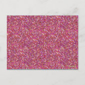 Roze, Zilveren Glitter Sneeuwvlokken Tafelnummer K (Achterkant)