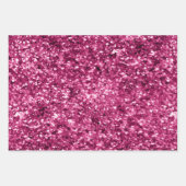 Roze & Zilveren Glitter Sparkle Inpakpapier Vel (Voorkant)