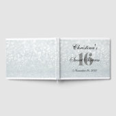 Roze Zilveren Glitter Sweet 16 Custom Guest Book Gastenboek (Volledig)