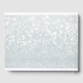 Roze Zilveren Glitter Sweet 16 Custom Guest Book Gastenboek (Achterkant)