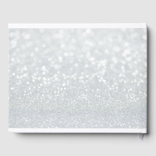 Roze Zilveren Glitter Sweet 16 Custom Guest Book Gastenboek (Achterkant)