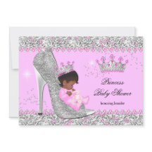 Roze Zilveren Hoge Hak Prinses Baby Shower Etnisch