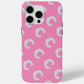 Roze zilveren letter C Case-Mate iPhone Case (Achterkant)