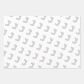 Roze zilveren letter J Inpakpapier Vel (Voorkant 3)