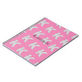 Roze Zilveren Letter K Notitieboek (Linkerzijde)
