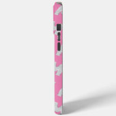 Roze zilveren letter M Case-Mate iPhone Case (Achterkant / Links)