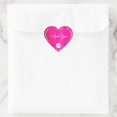 Roze Zilveren Logo Initialen Glitter Schattige Dan Hart Sticker (Tas)
