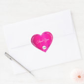 Roze Zilveren Logo Initialen Glitter Schattige Dan Hart Sticker (Envelop)