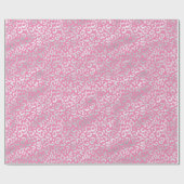 Roze zilveren luipaard print cadeaupapier (Vlak)